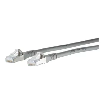 METZ CONNECT - Patch-Cable - RJ-45 (vīrišķais) uz RJ-45 (vīrišķais) - 30 cm - 6.3 mm - S/FTP - CAT 6a - IEEE 802.3an - Ekranēts, bez halogēna, ar aizsargvāciņu, dzīslu - Pelēks