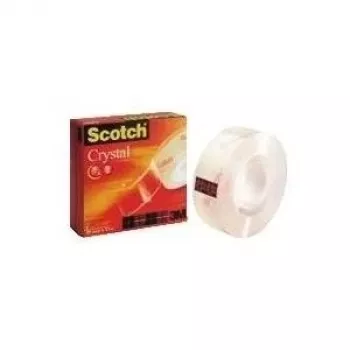 3M Scotch līmlente Crystal Clear 600, 19 mm x 33 m, īpaši caurspīdīga, klusa un viegla atritināšana (C6001933)