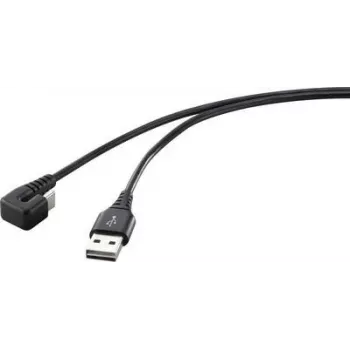 Renkforce USB 2.0, Telefona (analogais) savienojuma kabelis [1x USB 2.0 Spraudnis A - 1x USB 2.0 Spraudnis C] 1.00 m Melns (RF-4609276)
