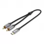 Vention USB-C uz 2RCA vīrišķo audio kabelis, 2 m