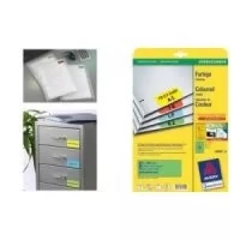 Pašlīmējošā etiķete Avery L6034-20 Sarkana