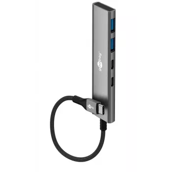 Goobay Slim 4-Port USB-Hubs USB-C uz/USB-A 5 Gbit/s - USB 3.2 (76563)