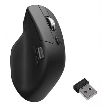 Pele Keychron M6 labai rokai — universāla, optiskā, RF bezvadu + Bluetooth + USB-C, 30000 DPI, melna