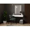 Tualetes galdiņš ar spoguli cama meble PAFOS 80×41,6×100 cm, matēti balts, MDF rāmis, 1 atvilktne