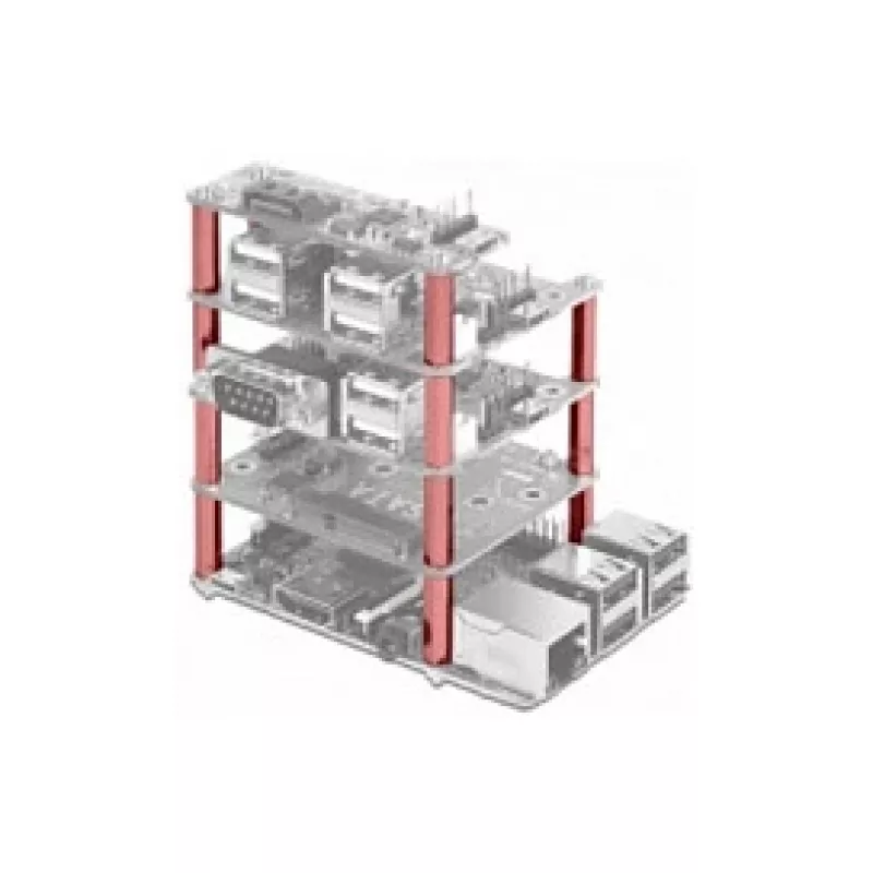 DELOCK 18215 nerūsējošā tērauda stiprinājumu komplekts Raspberry Pi, 30 mm statīvi, sudraba krāsa