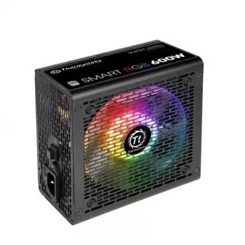Thermaltake SMART RGB PS-SPR-0600NHSAWE-1 - Barošanas bloks (iekšējais) - ATX12V 2.3 - 80 PLUS - 600 W - aktīvais PFC - Melns