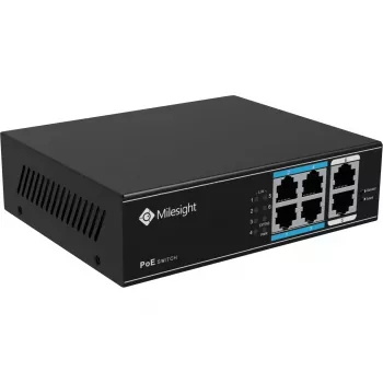 Slēdzis Milesight MS-S0204-EL 4 portu 1 Gigabit Ethernet nepārvaldāms slēdzis