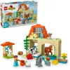 Konstruktors LEGO DUPLO Lauku sētas dzīvnieku kopšanas komplekts 10416 — 74 gabali, 2 minifigūras, vecums 2+