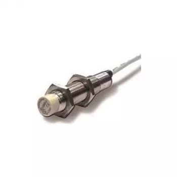 Fotoelektriskais sensors Datalogic BASIC M12 — pelēks korpuss, misiņa korpuss, 0.5 kHz, 0.2 A, 48.4 mm dziļums