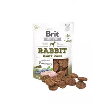 Suņu kārumi Brit Jerky Snack Rabbit 80 g — bezcukura gardumi pieaugušiem suņiem, apmācībai