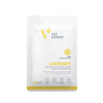 Slapjā veterinārā diēta kaķiem VETEXPERT Urinary, mājputnu, sachet 100 g, pieaugušiem, bez cukura un konservantiem