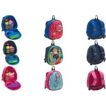 Mugursoma WEDO Kinder-Rucksack 243 3302 — sarkana, ar sieta kabatām iekšā un ārā