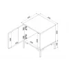 Naktsgaldiņš Cama Meble MERCI 44x40x52,5 cm, melns un ozols, MDF/skaidu plātne, 2 gab. komplekts