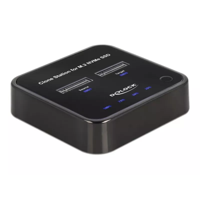 DeLOCK M.2 Dokošanas stacija 2 x M.2 NVMe PCIe SSD ar klonēšanas funkciju
