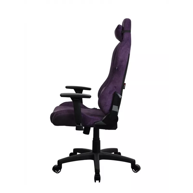 Spēļu krēsls Arozzi Torretta SoftFabric Purple – ergonomisks, regulējami roku balsti, atpakaļ nolaižama atzveltne