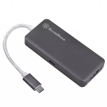 SilverStone SST-EP14C - USB 3.1 Type-C Gen1 uz HDMI, 3x USB 3.1 Gen 1 Type-A, 1x USB 3.1 Gen 1 Type-C (PD 2.0 uzlāde)
