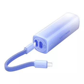 Pārnēsājamais akumulators Vention FHWL0 5000 mAh, zils, 1x USB Type-C, LED indikatori