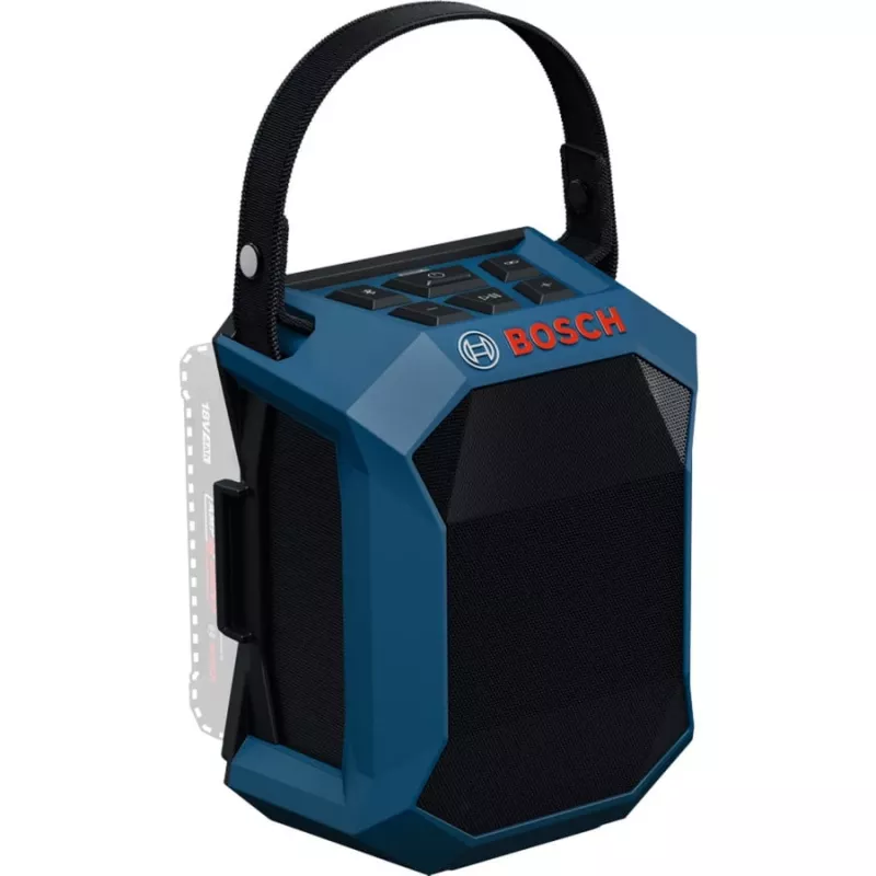 Pārnēsājams būvniecības radio Bosch GPB 18V-1 solo C (06014A7000) — 18V akumulatora darbināms