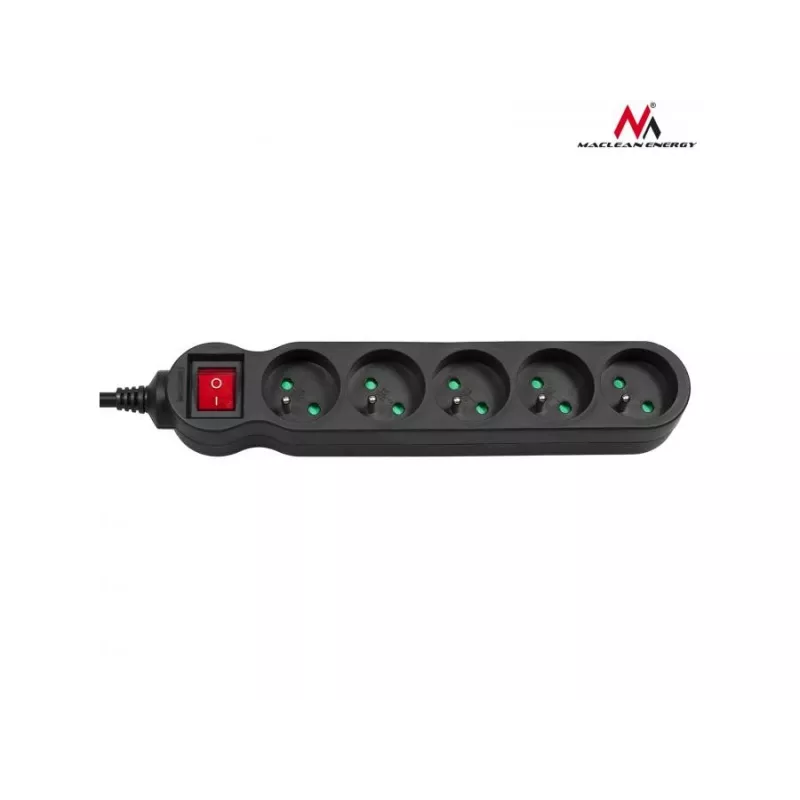 MCE184 pagarinātājs ar 5 kontaktligzdām (3 m) - Maclean