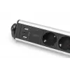 Digitus 6-vietu biroja pagarinātājs ar 3x USB portiem un 1,5 m kabeli