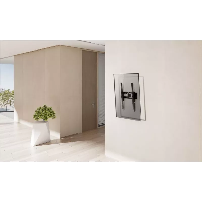 TV sienas stiprinājums Gembird WM-75T-03 37 inch–75 inch (94–190.5 cm), VESA 200×200–400×600, slodze 75 kg, slīpums -10°–5°, melns
