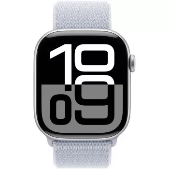 APPLE Watch Series 10 GPS 46mm Sudraba alumīnija korpuss ar Blue Cloud Sport Loop siksniņu