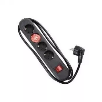 Bachmann Smart Black 4 381.130K - pagarinātājs ar 4 kontaktligzdām, melns