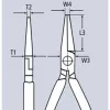 KNIPEX 28 71 280 Garās adatknaibles ar šķērsprofiliem