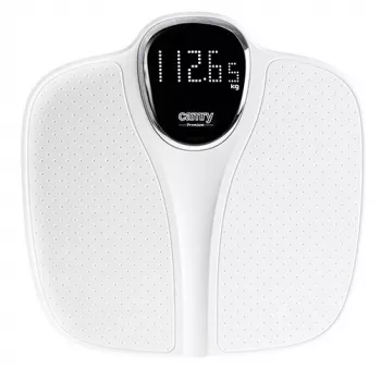 Svaru kamīns Camry CR 8171w — digitālie svari, maks. 180 kg, precizitāte 50 g, ĶMI mērīšana, balts