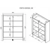 Cama PORTO kumode 100x38x130 ozols/melns
