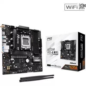Mātesplate ASRock A620AM Pro-A WiFi AM5 mATX