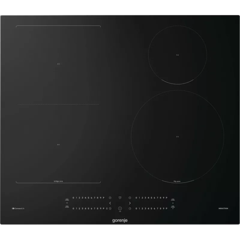 Gorenje GI6432BCWF Melna iebūvējamā 60 cm zonas indukcijas plīts ar 4 zonām