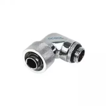 Alphacool HF 16/10 Skrūvējams Savienotājs 90° Grozāms G1/4 - Hroms (17080)