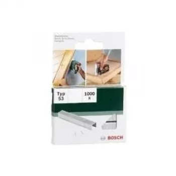 Saspraužu komplekts Bosch Type 53 — smalka stieple, 8 mm kājas garums, stiprināšanai