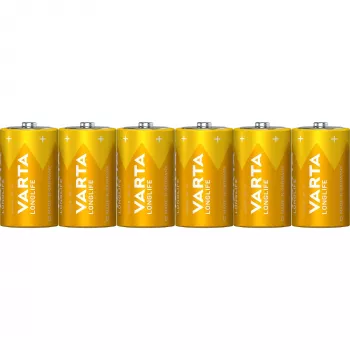 Vienreizējās lietošanas baterijas Varta Longlife Extra D 6x