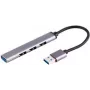 USB centrmezgls ShiverPeaks BS13-50001 USB 3.2 Gen 1 Type-A 5000 Mbit/s Alumīnijs Melns
