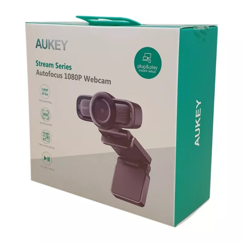 Tīmekļkamera AUKEY PC-LM3 2 MP 1920 x 1080 pikseļi USB 2.0 Melna