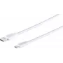 USB kabelis S/CONN 13-31186 1,8m USB A uz USB C 5 Gbit/s Balts