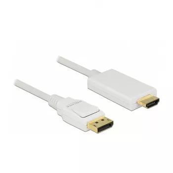 Video kabeļa adapteris DeLOCK 83817 1m DisplayPort–HDMI balts
