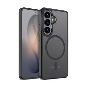 Crong Hybrid Matte Magnetic vāciņš Samsung Galaxy S26 — TPU & PC, Melns