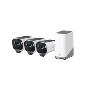 Eufy Cam S3 Pro 3 kameru komplekts Melns+B alts