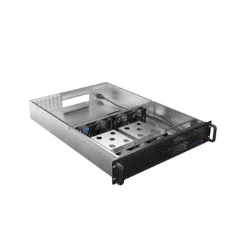 Rack korpuss Lanberg SC01-6502-12B 2U Melns 7 Ventilatori