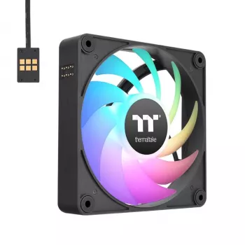 Datorsistēmas ventilators Thermaltake CT140 EX ARGB Sync 14 cm, hidrodinamiskais gultnis, melns