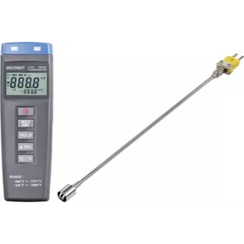 VOLTCRAFT K102 + TP 205 temperatūras mērīšanas instruments -200 līdz +1370 °C, K tipa zonde
