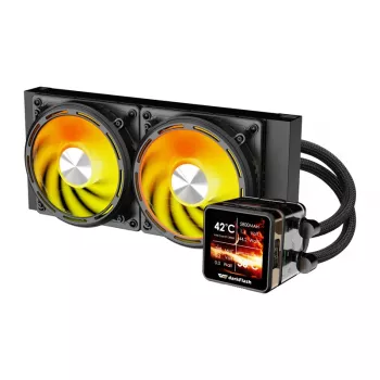 DarkFlash DE240 CPU ūdens dzesēšana (melna) — 240 mm radiators, AIO šķidruma dzesētājs