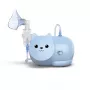 Miglas inhalators Omron Nami Cat NE-C303K-KDE — kompresoru inhalators, 0,35 ml/min, bērniem un pieaugušajiem, zils, W235×D148×H157 mm
