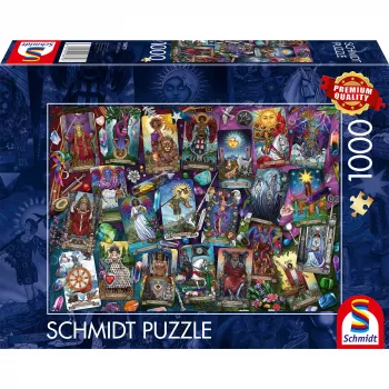 Puzle ar kāršu attēlu, Schmidt Spiele Mysterious Tarot Cards — 1000 gabali