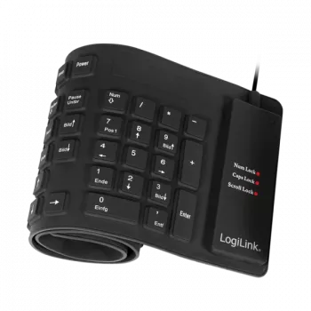 Tastatūra LogiLink ID0019A Universāla USB QWERTZ Vācu Melna
