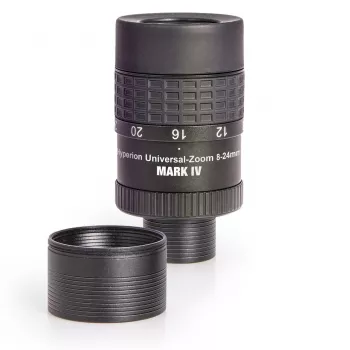 Okulārs Baader Hyperion Mark IV 8–24mm ar iebūvētu 1.25 collu Barlow 2.25× — Baader Planetarium