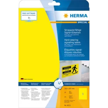 Pašlīmējoša printera etiķete HERMA Signs 8033